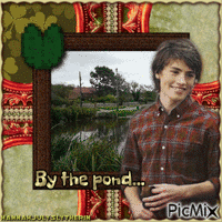 {Gregg Sulkin By the Pond} - Free animated GIF