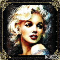 Marilyn Monroe - Acuarela - GIF animé gratuit