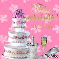 Feliz aniversário Dora Félix Animated GIF