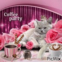 coffee party - GIF animasi gratis