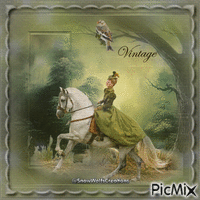 Vintage Equestrian rider - Безплатен анимиран GIF