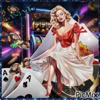 Pin-up y casino - GIF animado grátis