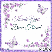 Thank you dear friend - GIF animasi gratis