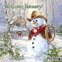 Welcome January! - Бесплатный анимированный гифка