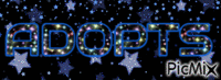 Adopts Banner Stars And Space - GIF animado gratis