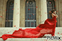 Lady in red - GIF animado grátis