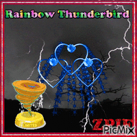 Rainbow Thunderbird GIF animata