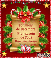 Bon mois de Décembre - Бесплатный анимированный гифка