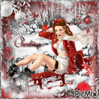 Christmas girl - Бесплатный анимированный гифка