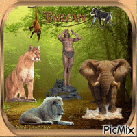 Tarzan animovaný GIF
