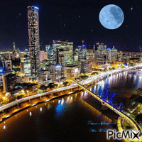 Cidade à noite - Gratis animerad GIF
