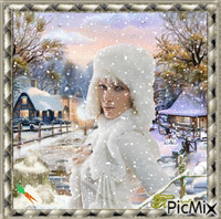 Paysage d'hiver アニメーションGIF