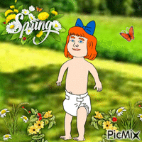 Spring baby 2 animovaný GIF