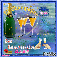 joyeux anniversaire claude - Бесплатный анимированный гифка