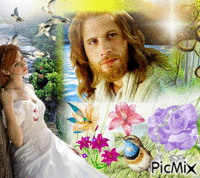 jesus  and woman - Gratis geanimeerde GIF