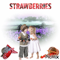 Young Love An Sweet Strawberries анимиран GIF