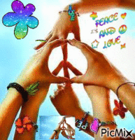 Peace and Love! - GIF เคลื่อนไหวฟรี