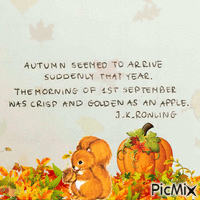 Autumn Quote animowany gif