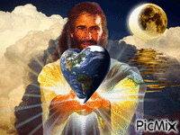 dios es amor para el mundo - Бесплатни анимирани ГИФ