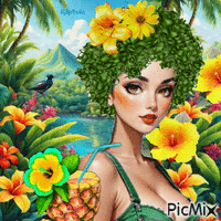 Tropical portrait-contest - Gratis animerad GIF
