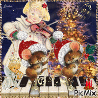 Musica natalizia Christmas music - Laura GIF animé