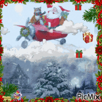 Santa Claus at work - GIF animado grátis