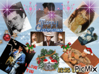 Merry Christmas mon Elvis Kiss ** - Gratis geanimeerde GIF