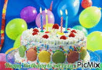 July Birthdays - GIF animasi gratis