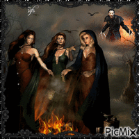 Witches spell animowany gif