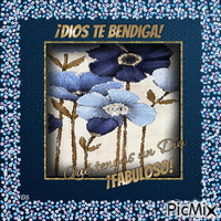 Flores Azules - GIF animado gratis