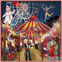 Bienvenue au cirque. - Animovaný GIF zadarmo
