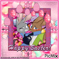 ♠Judy Hopps and Zayats - Happy Easter♠ - Free animated GIF