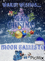 Moon Callisto Xmas Card animerad GIF