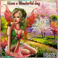 Butterfly. Fantasy. Have a Nice Day GIF animasi