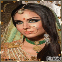Femme indienne - GIF animé gratuit