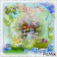 Nature ~ Beautiful Garden - Безплатен анимиран GIF