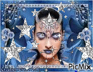 la dame bleu - Ingyenes animált GIF