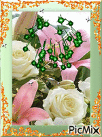 tulipas com rosas анимиран GIF