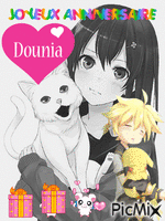 Happy Birthday Dounia ! - Gratis animeret GIF