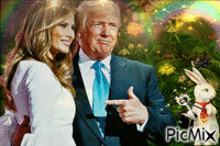 Melania and Donald Trump Gif Animado