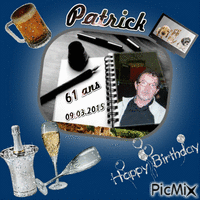patrick 61 ans geanimeerde GIF
