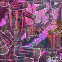 monster pink purple animovaný GIF