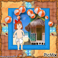 (☼Baby Spending Time at the Beach☼) Gif Animado