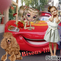 Bonjour bisous - GIF animate gratis