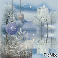 winter lake - Ilmainen animoitu GIF