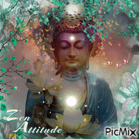 Bouddha énergie  pour mes amies, for all - Бесплатный анимированный гифка