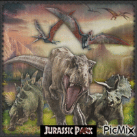 Jurassic Park animerad GIF