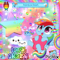 Rainbow Dashie <333 animuotas GIF