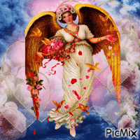 valentine angel animovaný GIF
