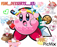 Kirby has a sweet tooth…xD GIF animé